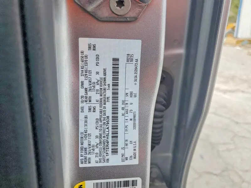 2020 FORD RANGER XL  
