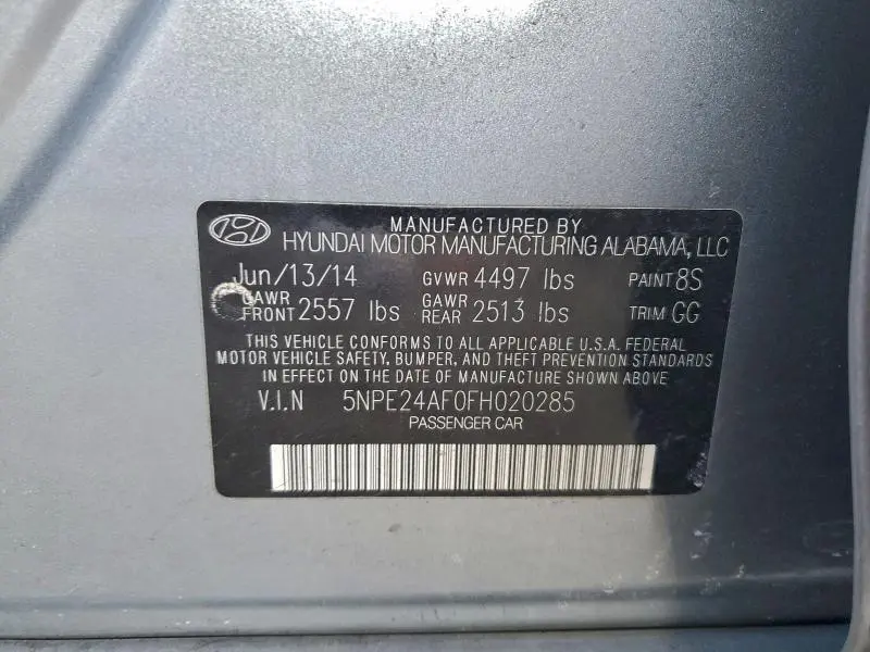 2015 HYUNDAI SONATA SE  