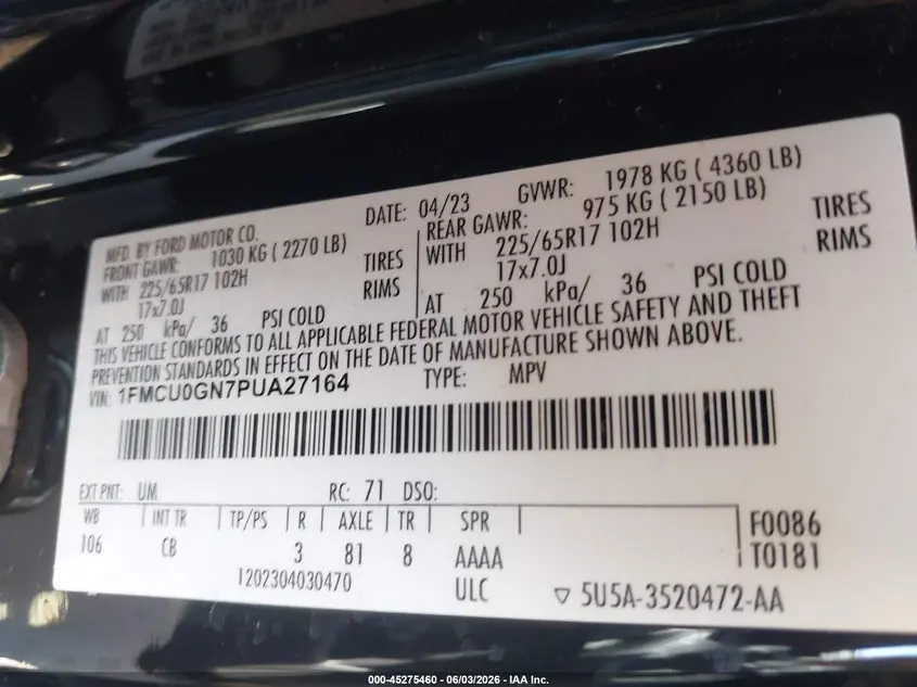 2023 FORD ESCAPE ACTIVE