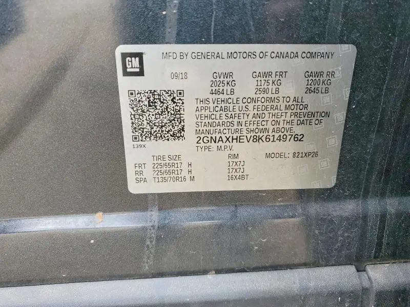 2019 CHEVROLET EQUINOX LS  