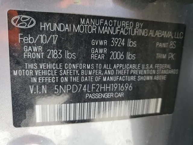 2017 HYUNDAI ELANTRA SE  