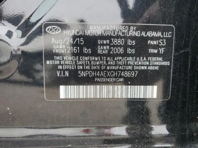 2016 HYUNDAI ELANTRA SE