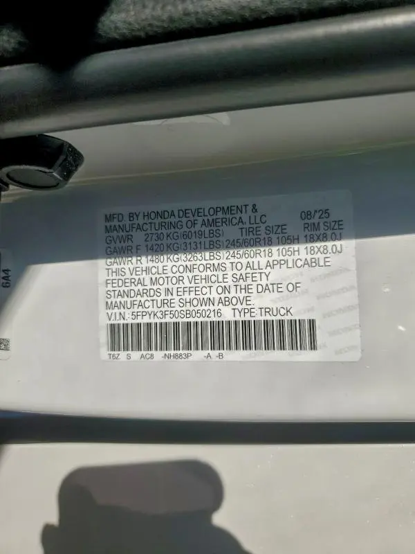 2025 HONDA RIDGELINE RTL  