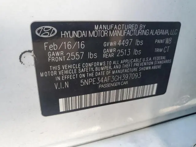 2016 HYUNDAI SONATA SPORT  