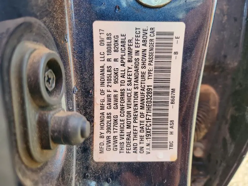 2017 HONDA CIVIC EXL  