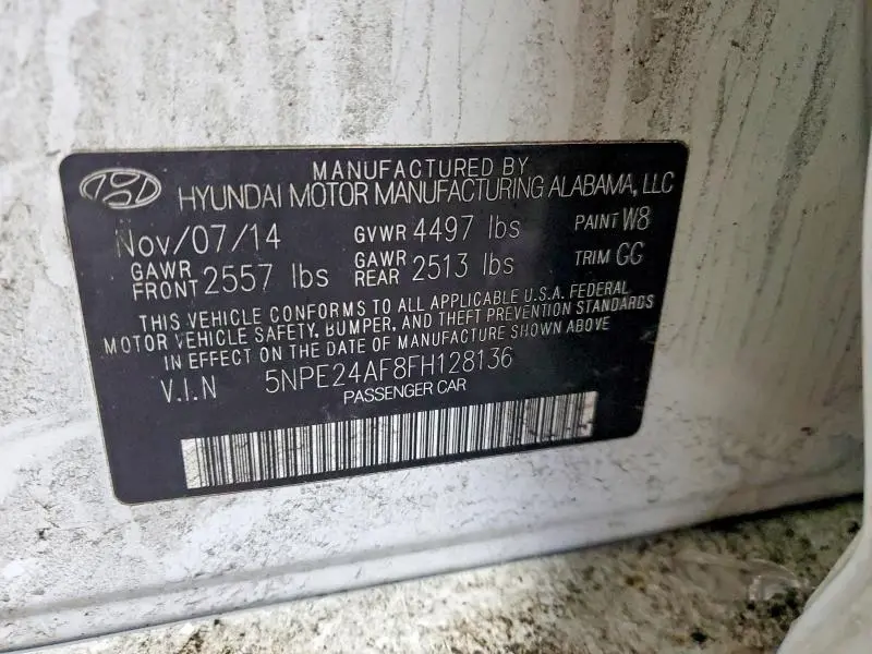 2015 HYUNDAI SONATA SE  