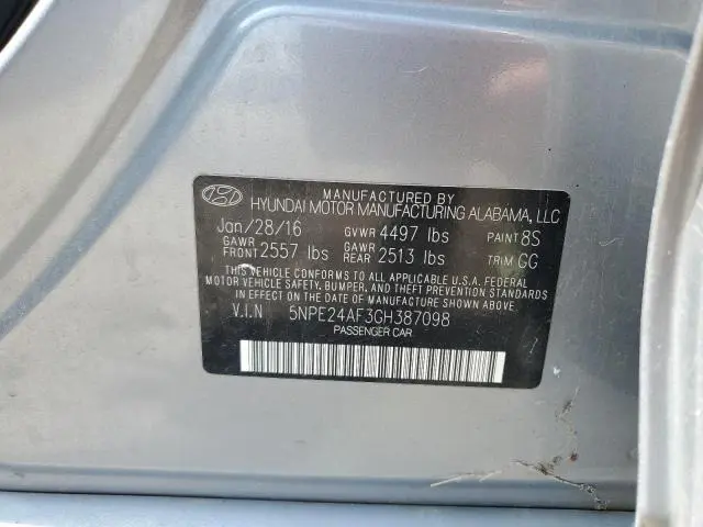 2016 HYUNDAI SONATA SE  