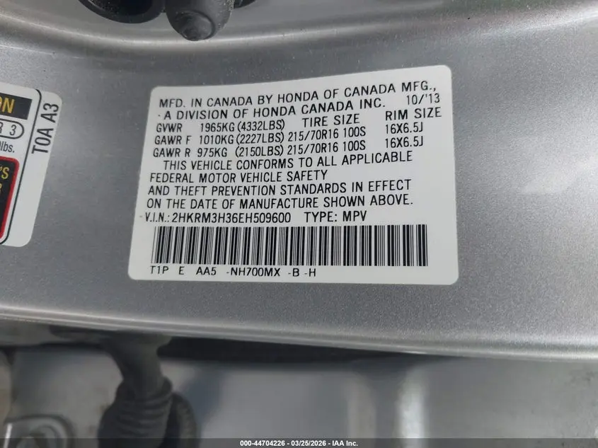 2014 HONDA CR-V LX