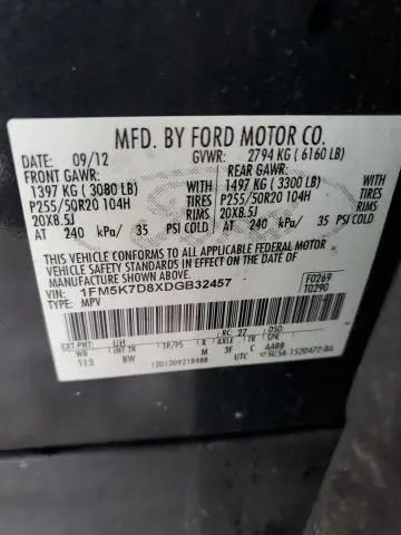 2013 FORD EXPLORER XLT  