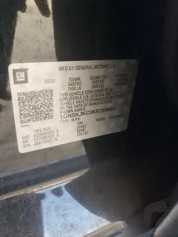 2019 CHEVROLET SUBURBAN K1500 PREMIER  