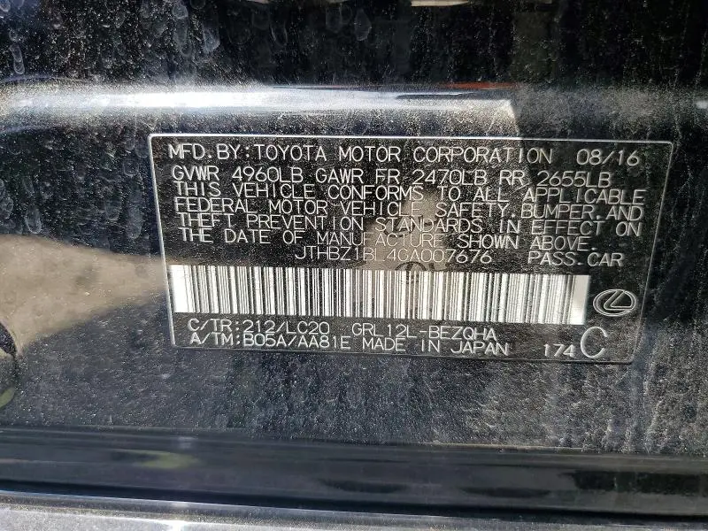2016 LEXUS GS 350 BASE  