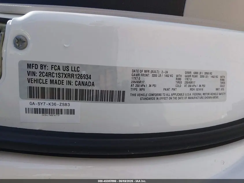 2024 CHRYSLER PACIFICA HYBRID SELECT