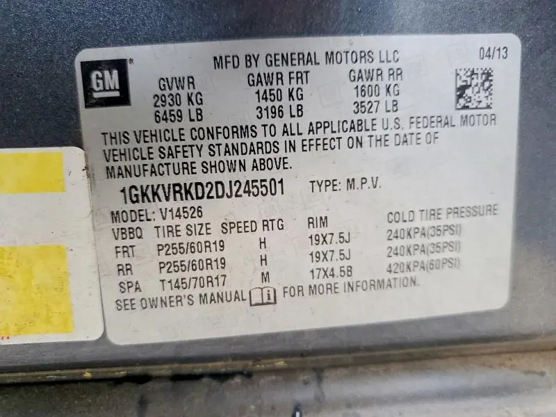 2013 GMC ACADIA SLT-1  