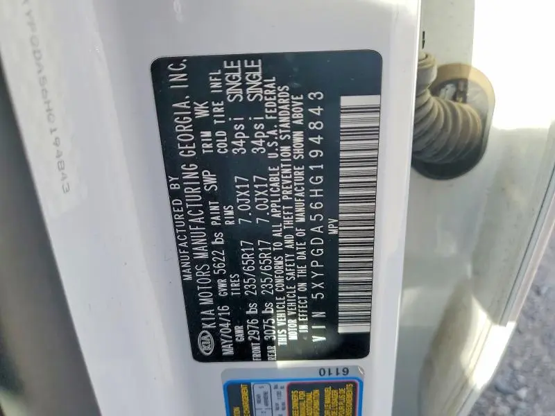 2017 KIA SORENTO LX V6  