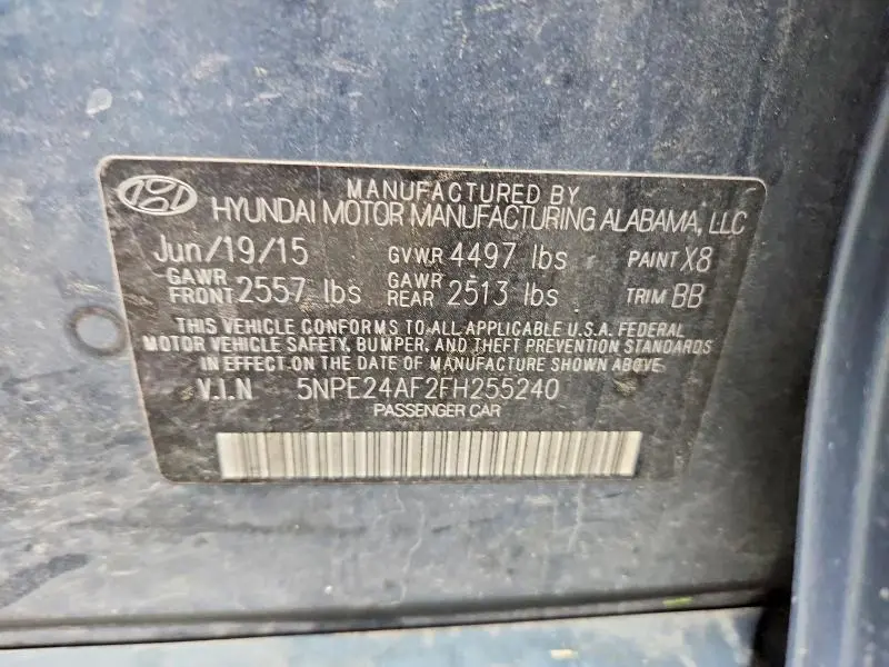 2015 HYUNDAI SONATA SE  