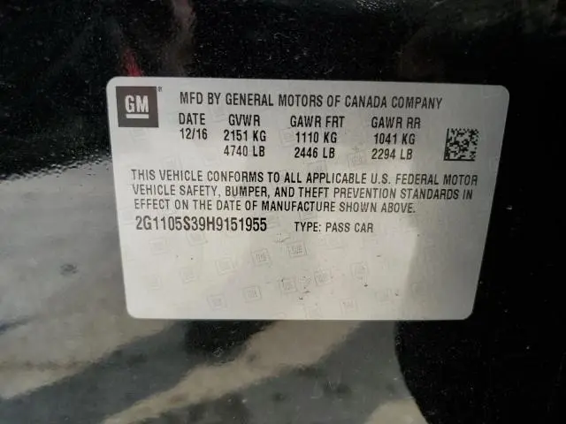 2017 CHEVROLET IMPALA LT