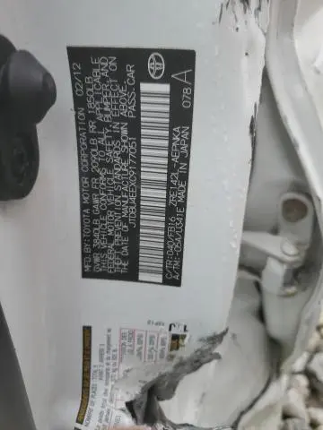 2012 TOYOTA COROLLA BASE  