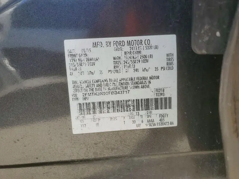 2015 FORD EDGE TITANIUM  