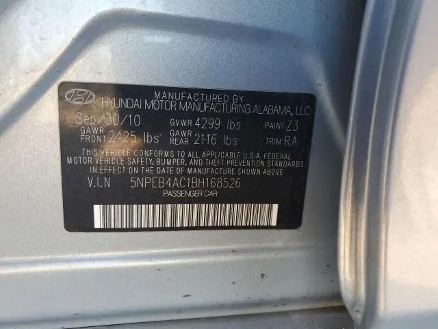 2011 HYUNDAI SONATA GLS  