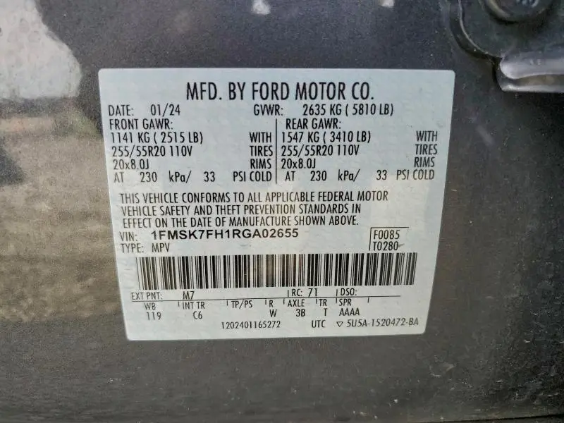 2024 FORD EXPLORER LIMITED  