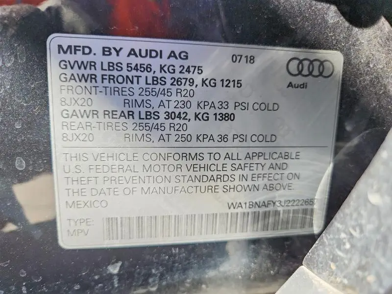 2018 AUDI Q5 PREMIUM PLUS  