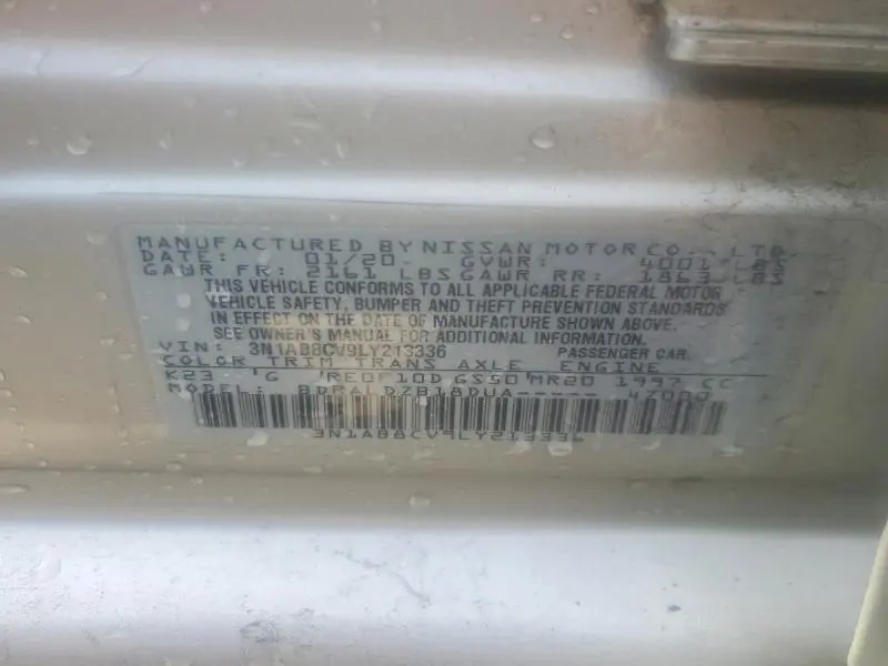 2020 NISSAN SENTRA SV  