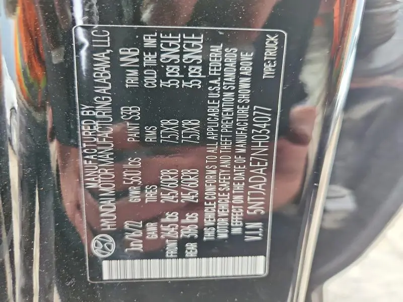 2022 HYUNDAI SANTA CRUZ SE  