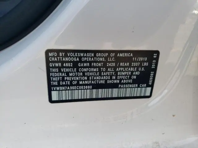2014 VOLKSWAGEN PASSAT SE  