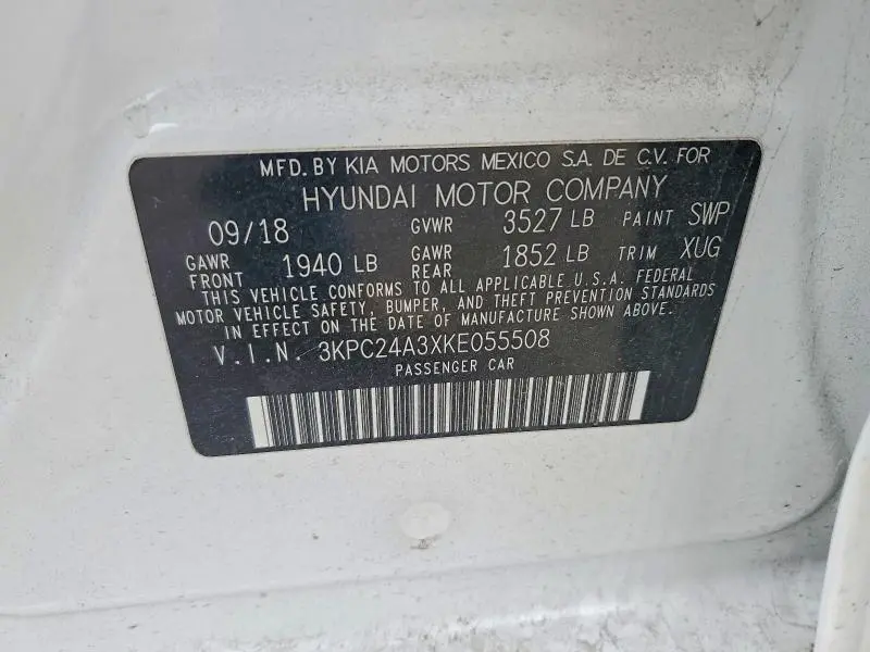 2019 HYUNDAI ACCENT SE  