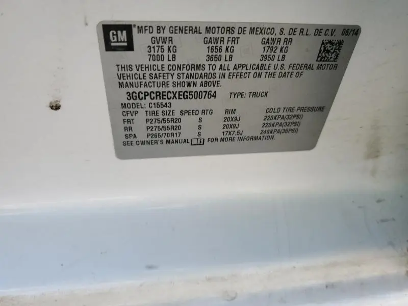 2014 CHEVROLET SILVERADO C1500 LT  