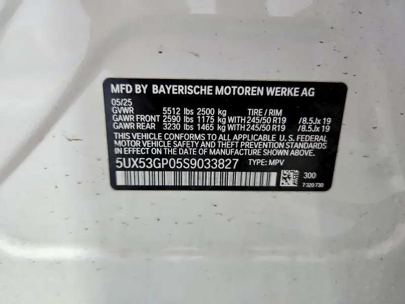 2025 BMW X3 30 XDRIVE  