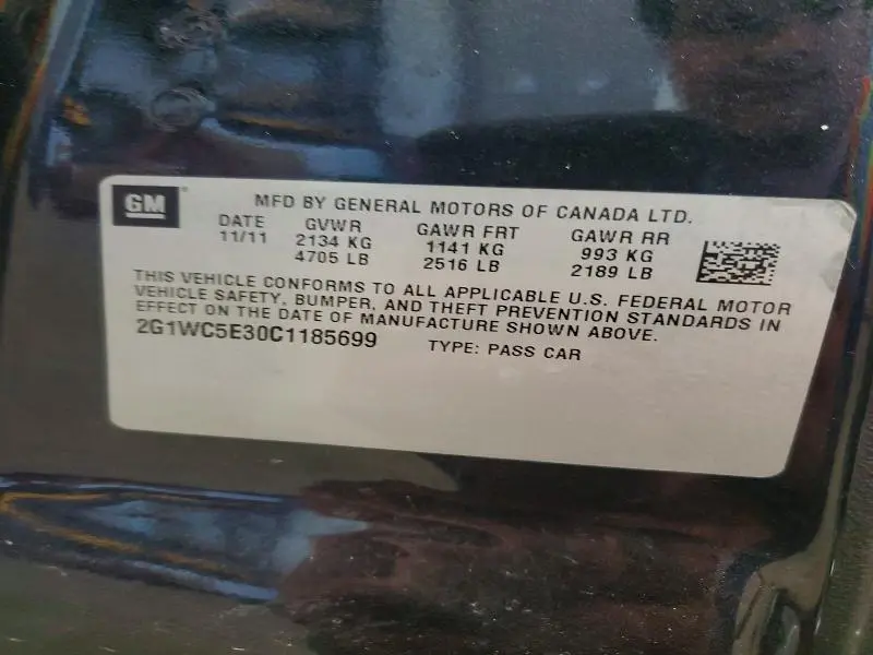 2012 CHEVROLET IMPALA LTZ  