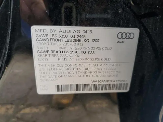 2015 AUDI Q5 PREMIUM  