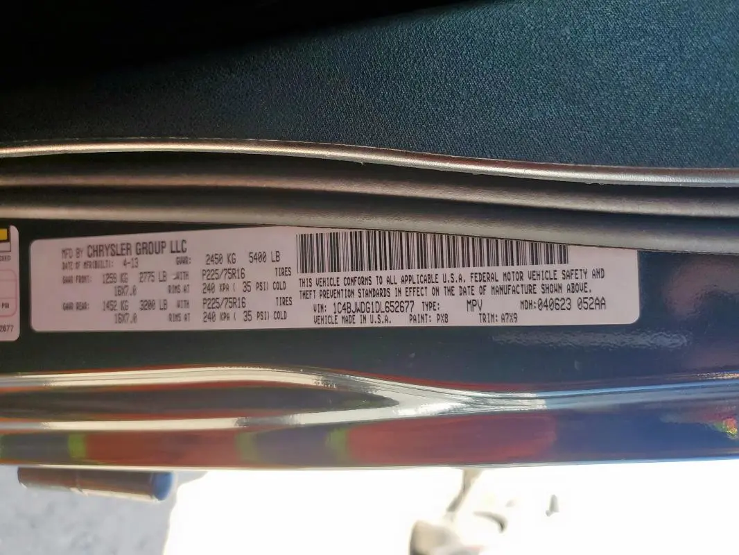 2013 JEEP WRANGLER UNLIMITED SPORT  