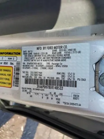 2014 FORD FUSION SE  