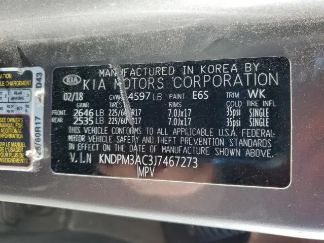 2018 KIA SPORTAGE LX  