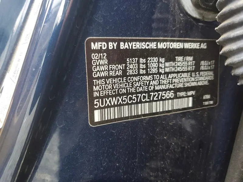 2012 BMW X3 XDRIVE28I  