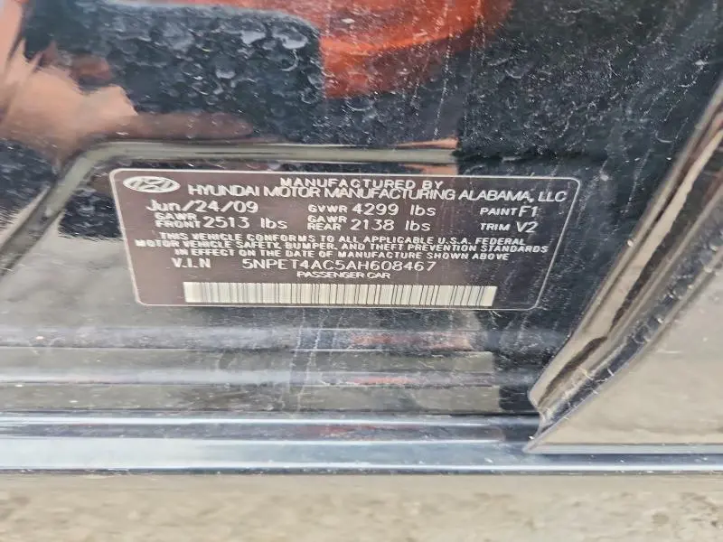 2010 HYUNDAI SONATA GLS  