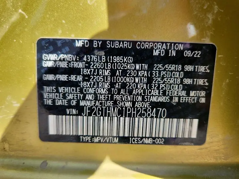 2023 SUBARU CROSSTREK LIMITED  