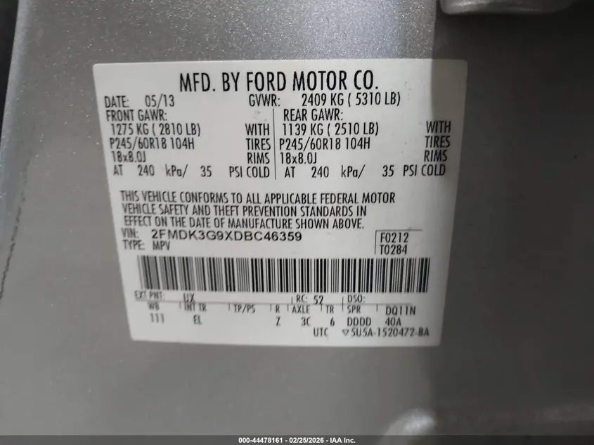 2013 FORD EDGE SE