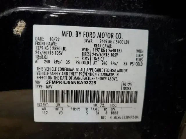 2022 FORD EDGE SEL  