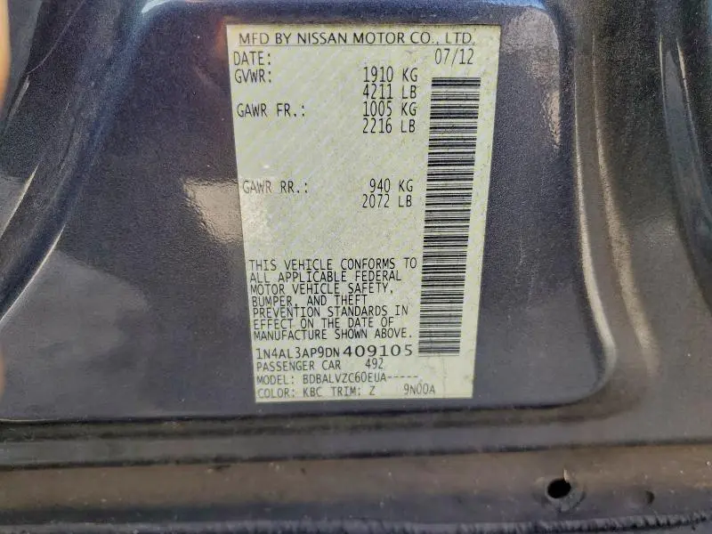 2013 NISSAN ALTIMA 2.5  