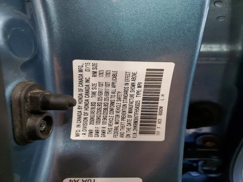 2015 HONDA CR-V EXL  