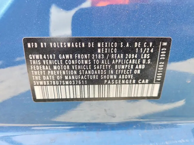 2025 VOLKSWAGEN JETTA SPORT  