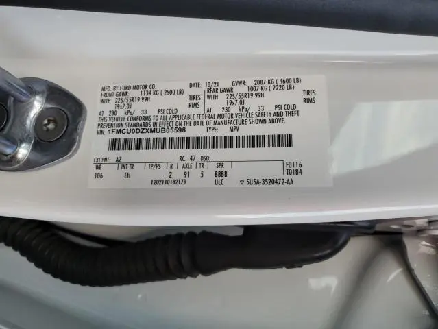 2021 FORD ESCAPE TITANIUM  