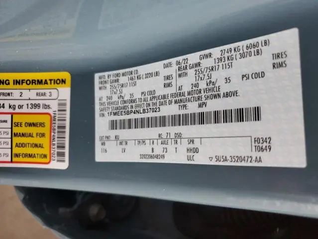 2022 FORD BRONCO BASE  