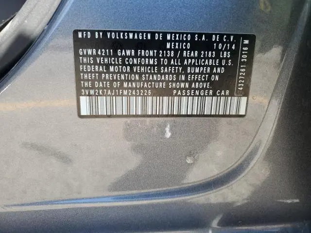 2015 VOLKSWAGEN JETTA BASE  