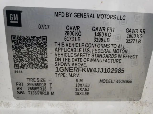 2018 CHEVROLET TRAVERSE LS  