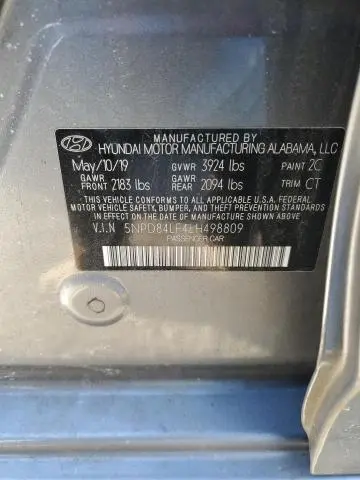 2020 HYUNDAI ELANTRA SEL  