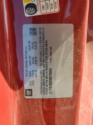 2017 CHEVROLET CAMARO LT  